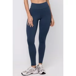 Legging Cós Alto em Poliamida Puresense Azul Saphire