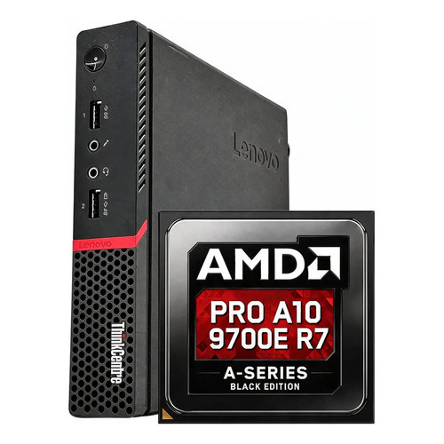 Desktop Mini Pc Lenovo Amd Pro 8gb Ram Ssd 240gb Hdmi Win 10 127/220v