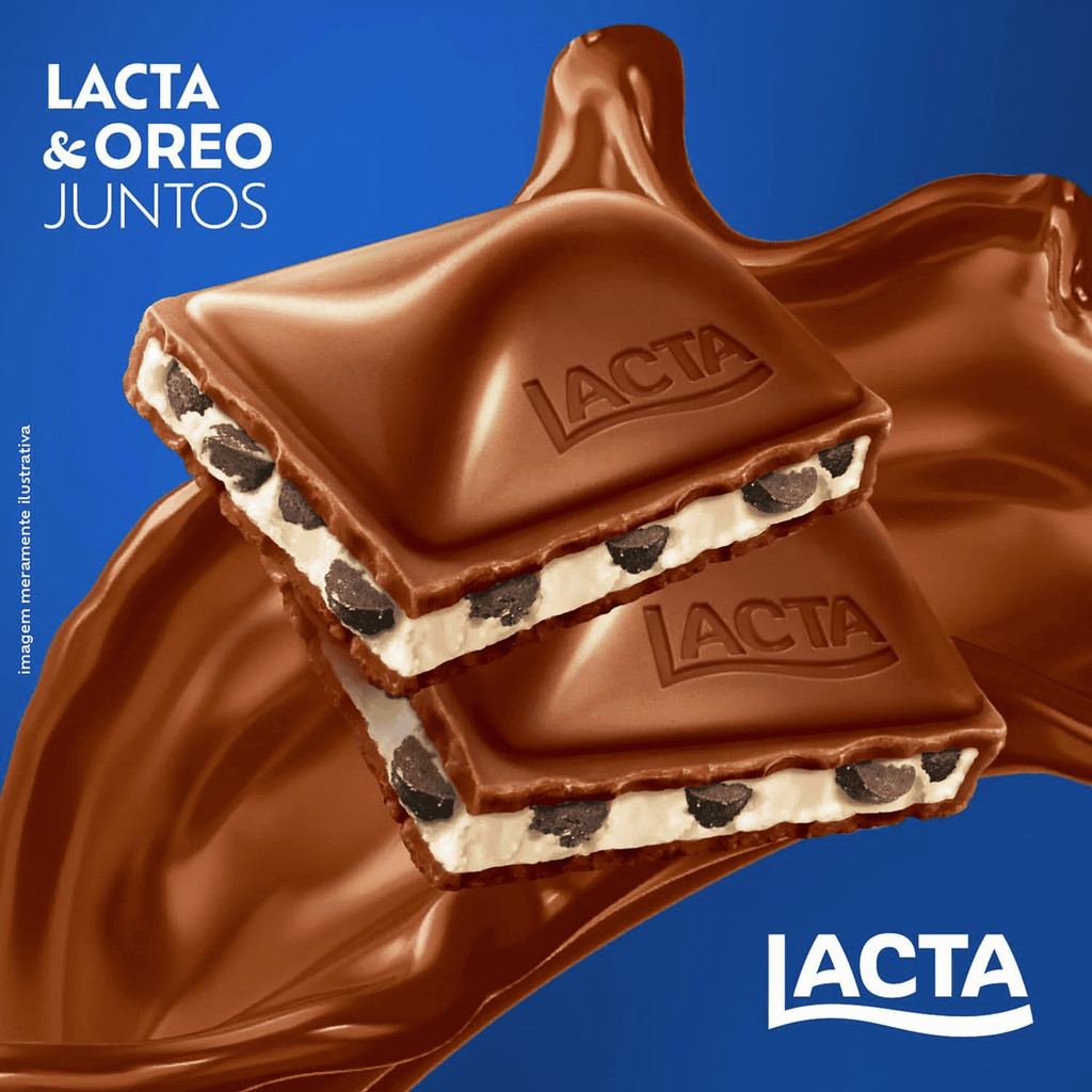 Lacta Chocolate ao Leite com Recheio de Oreo 90g · foto 2