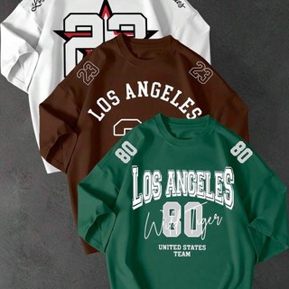 kit 3 Camisetao Los Angeles Unissex 100 Algodao Manga Curta Estampada Casual Gringa Rua LA