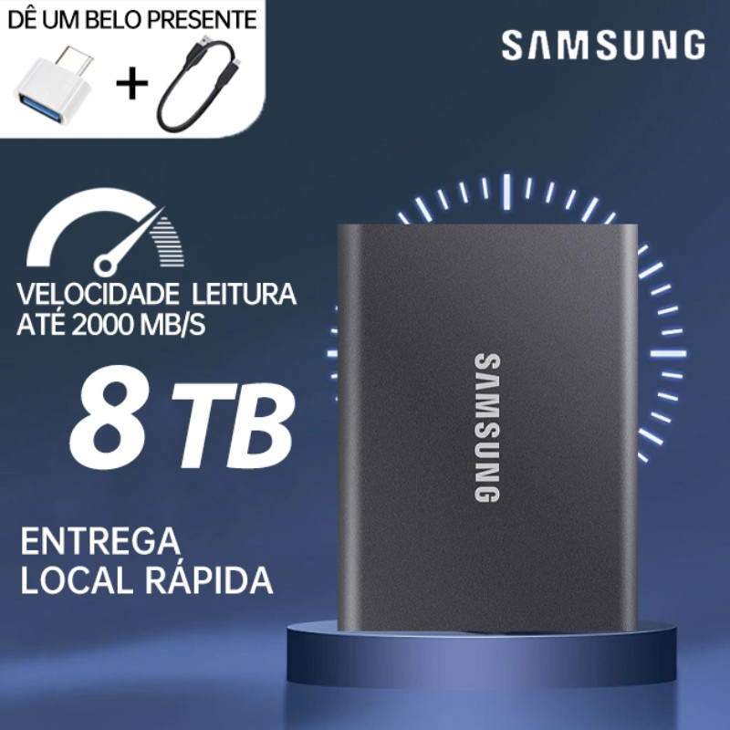 Samsung Disco Rígido Externo HD 128TB 60TB SSD 30TB 8TB 4TB USB 3.1 Tipo C Inter
