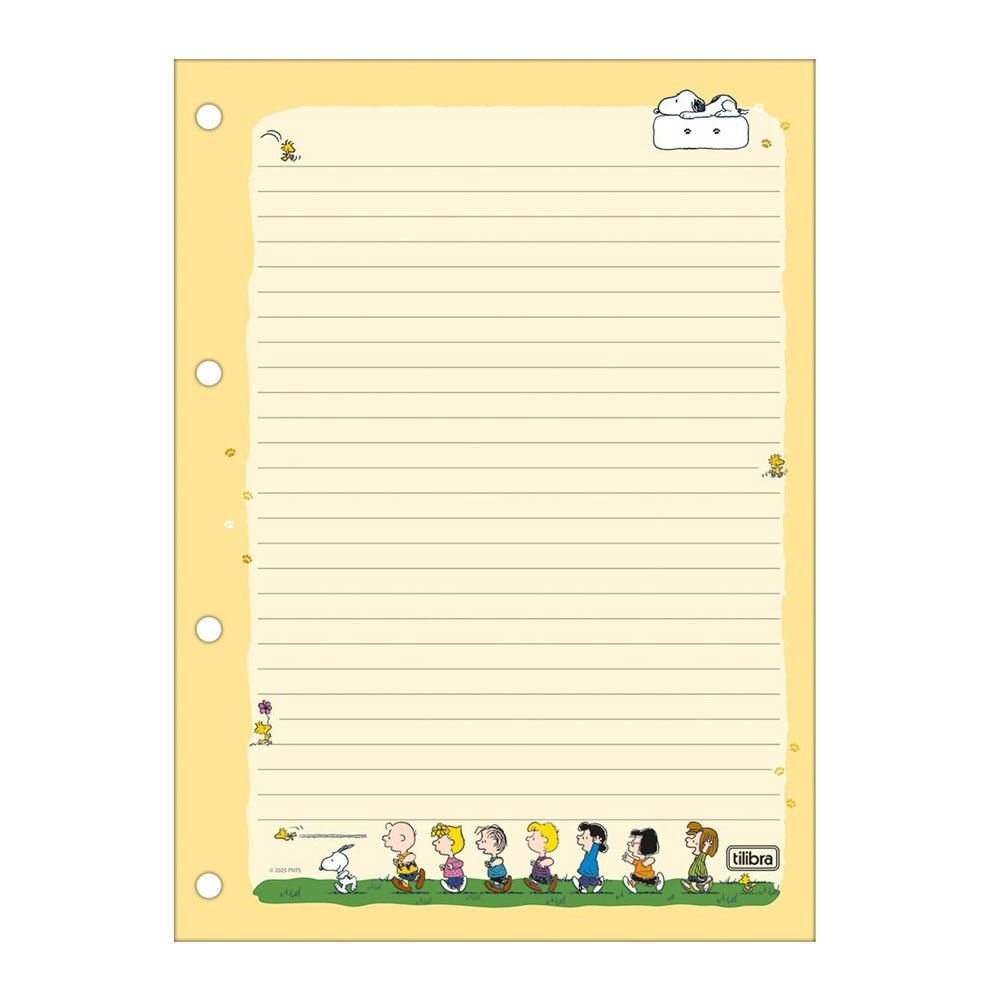 Bloco para fichário universitário Tiliflex Snoopy 4 furos 80 folhas Tilibra · foto 2