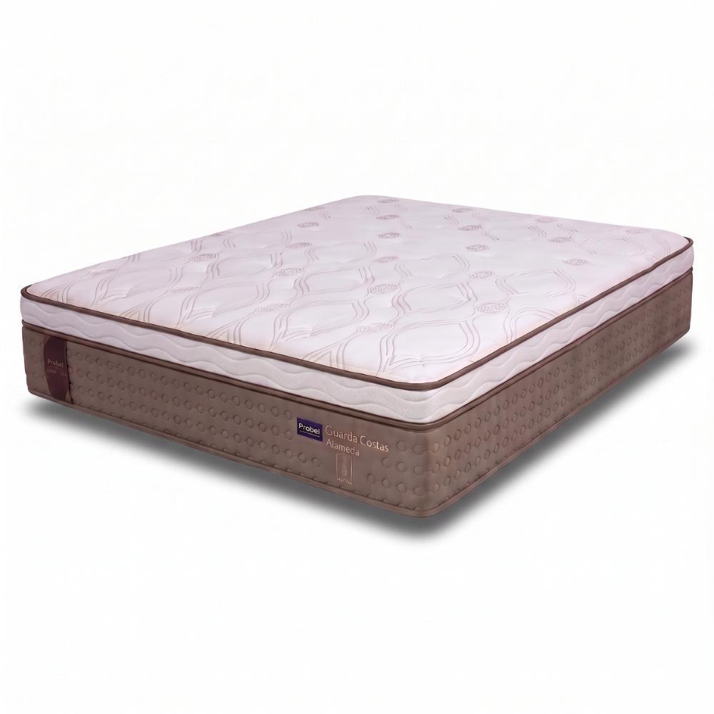 Colchão Casal Molas Ensacadas Guarda Costas Alameda 138x188x30cm Marrom / Branco Euro In Probel