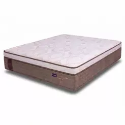 Colchão Casal Molas Ensacadas Guarda Costas Alameda 138x188x30cm Marrom / Branco Euro In Probel