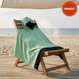 [Brbaosity2] Protetor Solar Com Capuz Xale De Proteção Respirável Poncho De Malha De Secagem Rápida