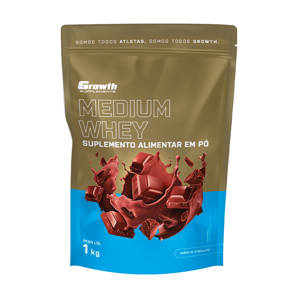 Whey Protein Medium 1kg Growth Supplementos