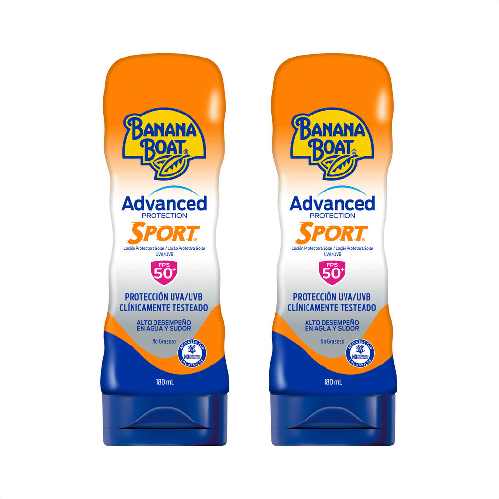 KIT 2 Protetor Solar Banana Boat Advanced Protection Sport Fps 50 - 180ml