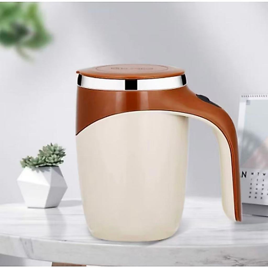Caneca Elétrica com Mixer Magnético Automático – Copo Misturador para Café, Chá, Leite, Achocolatado e Bebidas em Pó