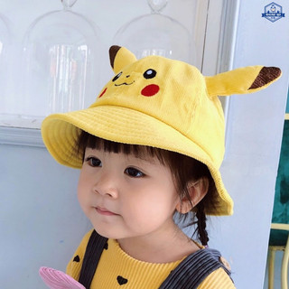 Pok É Mon Chapéu De Criança Pikachu Pescador Infantil Bonitinho Bebê Amarelo Estudante Da Escola Primária Viagem De Pais