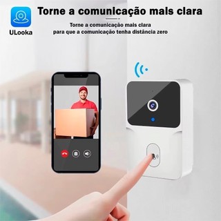 Campainha C/ Câmera Wifi S Fio Inteligente Interfone C Áudio