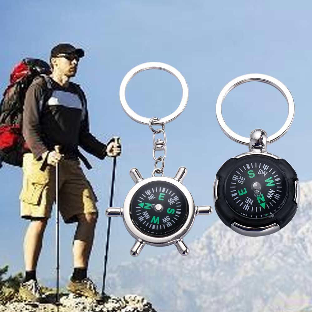 KERVOYN Mini Bússola Viagem Aventura Equitação Ao Ar Livre Mosquetão Chaveiro Navegador Bolso