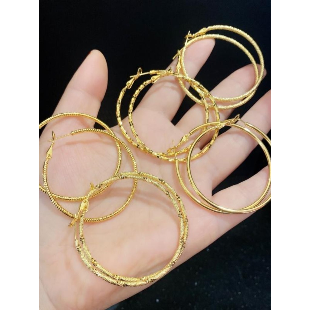 Areia ouro imitação de ouro brincos grandes brincos brincos brincos moda simples brincos atmosféricos não é fácil de des