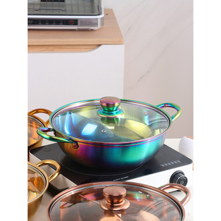 Comprador estrela mandarim pato pote comercial 304 panela quente fogão de indução dedicado shabu-shabu pote de sopa dupl