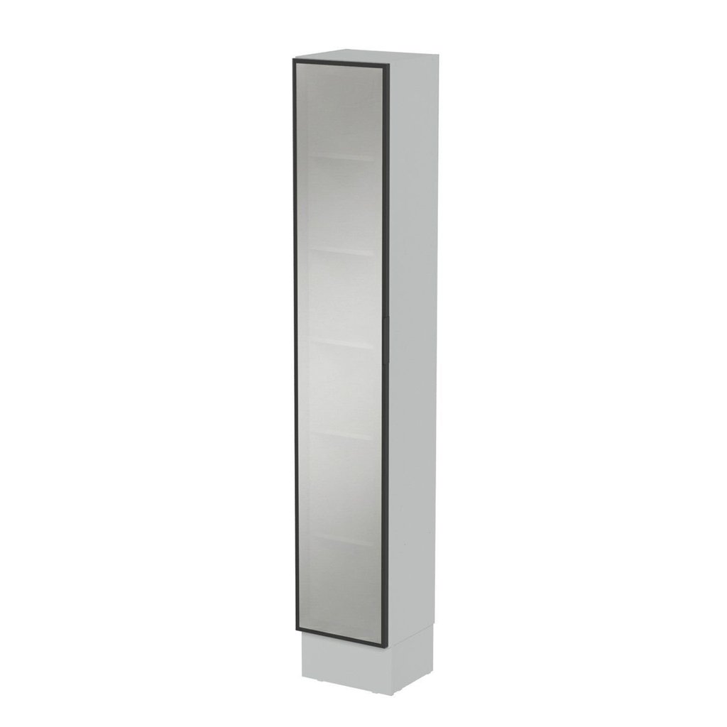 Cristaleira Planejada 1 Porta Reflecta 35cm Nara CabeCasa MadeiraOriginals Cinza Cinza Claro