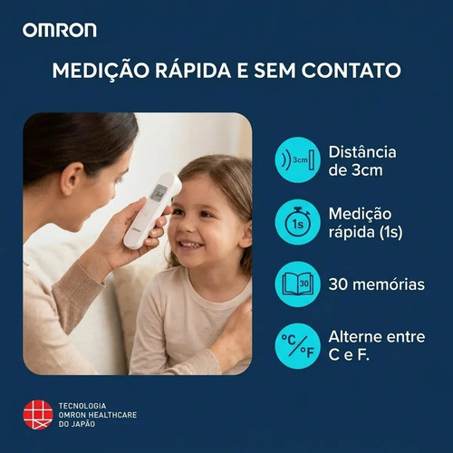Termômetro Digital De Testa Omron Mc-f300 Branco — imagem 2 de 2