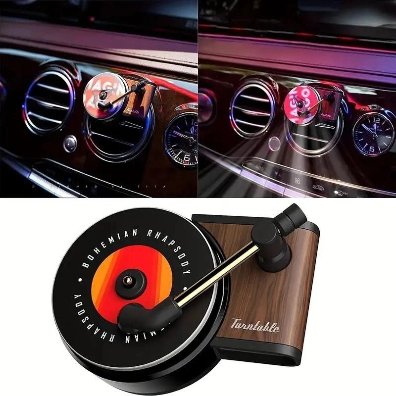 Personalizar Vinil CD Capa Carro Ambientador Record player Auto Perfume Fonógrafo Clipes De Ventilação De Ar Acessórios 