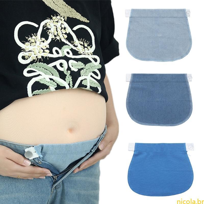 Nic Maternidade Extensor Cintura Botão Ajustável Elástico Ajustador Para Roupas Calças Saia