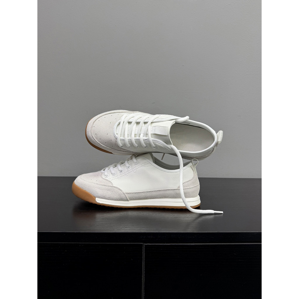 [Baba Xiansen] Sapatos brancos simples tênis masculinos de couro genuíno respirável All-Match esportes sapatos casuais c