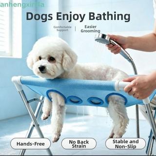 Mesa De Cuidados Para Animais De Estimação ANHENGXIN , Suporte De Banho Dobrável De Malha De Secagem Rápida , Plataforma