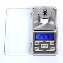 Mini Balança Digital com Visor Iluminado Precisão de 0,1g a 500g