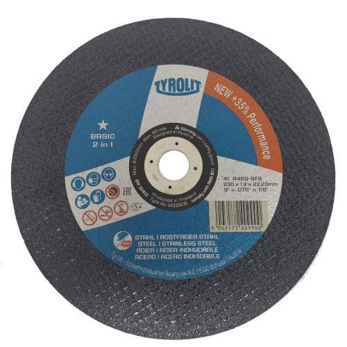 Disco De Corte Inox 9" Basic 230 X 1,9 X 22,23 Tyrolit 633509/34332876