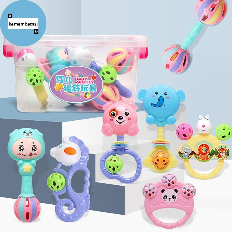 Conjunto De Chocalhos De Mordedor Sensorial Para Recém-Nascidos KAM Brinquedo Educacional Bebês De 0 A 12 Meses BR