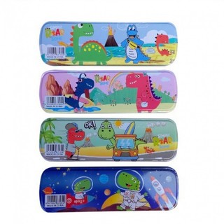 [20 itens muito econômicos] caixa de papelaria de ferro duplo moda desenho animado caixa de lápis caixa de flandres prêm