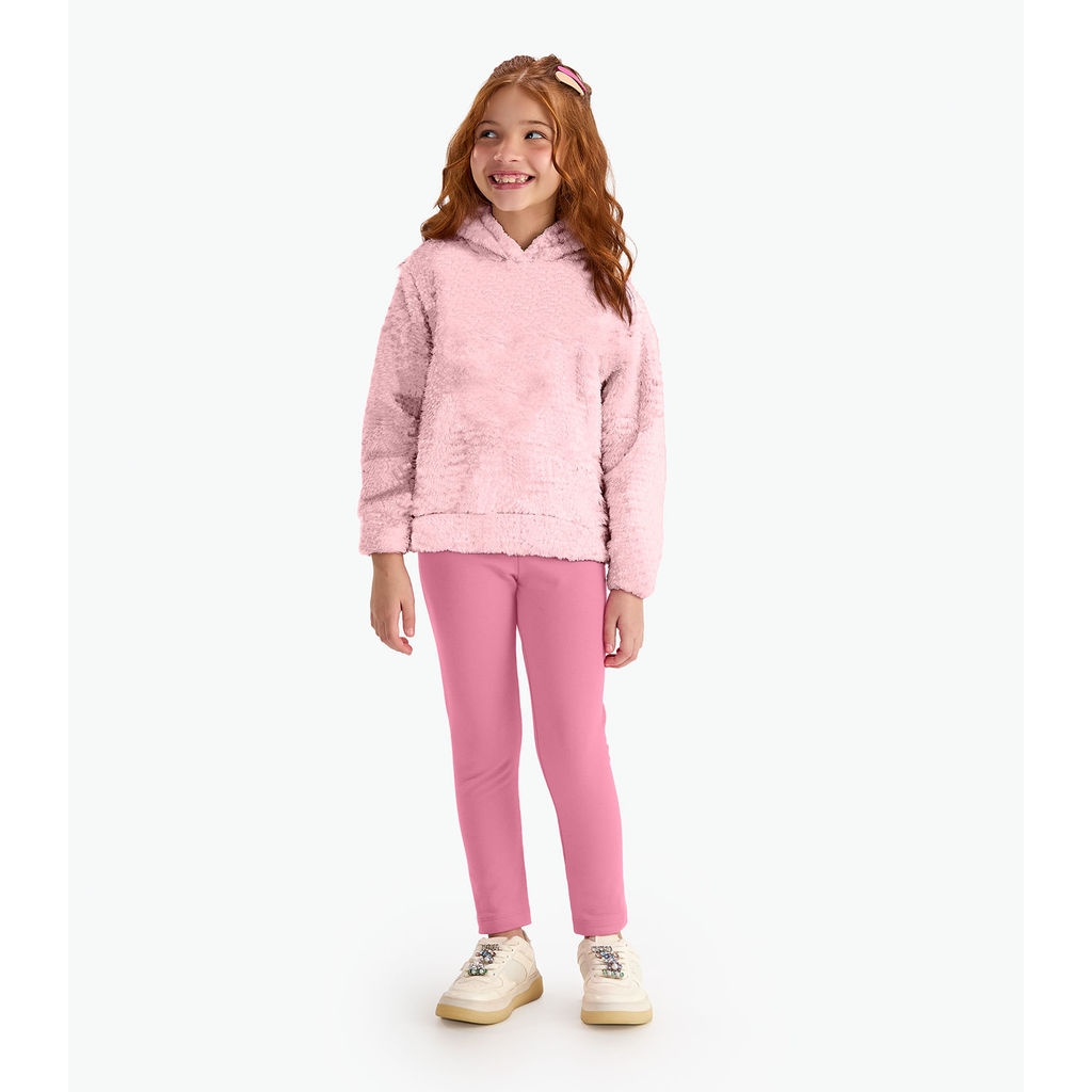 Conjunto Blusão Com Legging Menina Rovi Kids Rosa