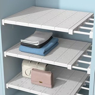 Divisória de armazenamento retrátil sem pregos, divisória de cozinha, dormitório, armário, prateleira em camadas, pratel
