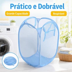 1 Rosa/Preto/Azul Cesto De Roupa Caixa Dobrável Para Armazenagem E Organização De Vestuário Brinquedos