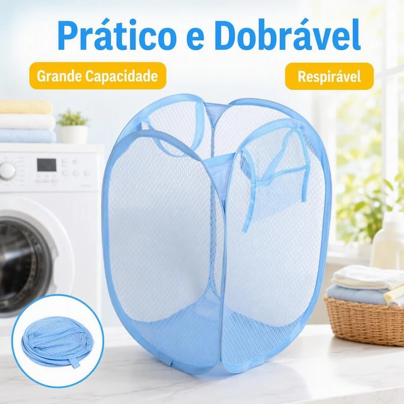 Cesto de Roupa Caixa Dobrável para Armazenagem