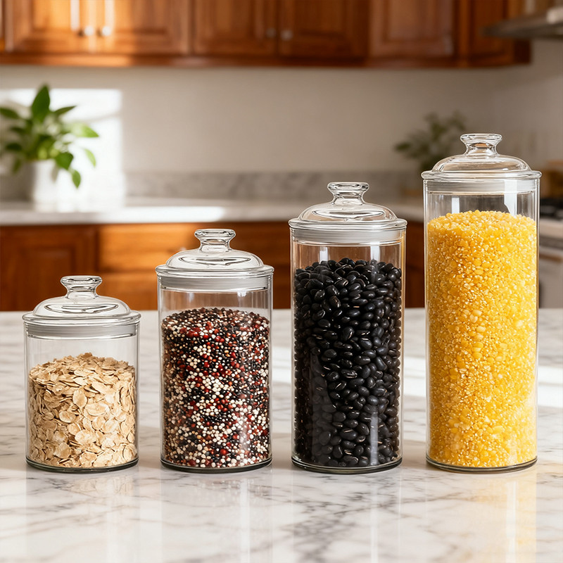 Frasco selado a ar, caixa de armazenamento de grãos inteiros de qualidade alimentar, cozinha, farinha de grãos de café, 