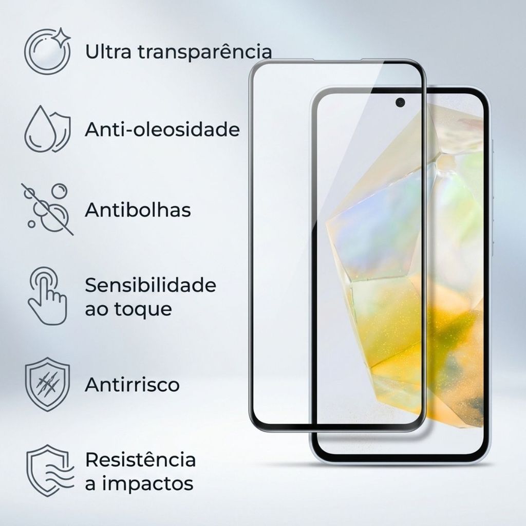 Película de Vidro 3D Temperado Para Moto G35 G37 G42 G47 G52 G56 G57 G60 G62 G67 G77 One Fusion — imagem 2 de 2