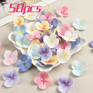 50 Unidades/Pacote 4cm Pétalas De Hortênsia Artificial DIY Materiais Artesanais Para Hairpin Headwear Roupas Decoração C