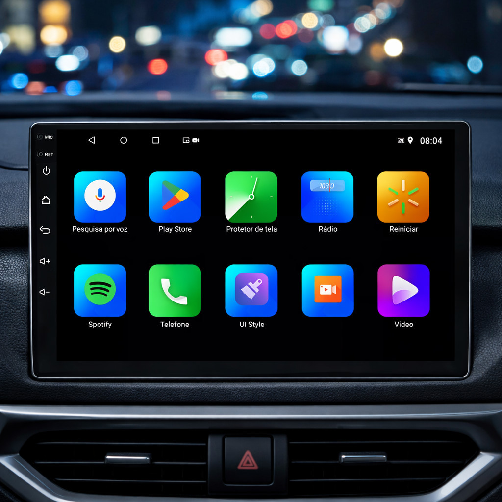Central Multimídia 1 Din Android 13 Bluetooth Tela Touch HD 1080p KP-RA923