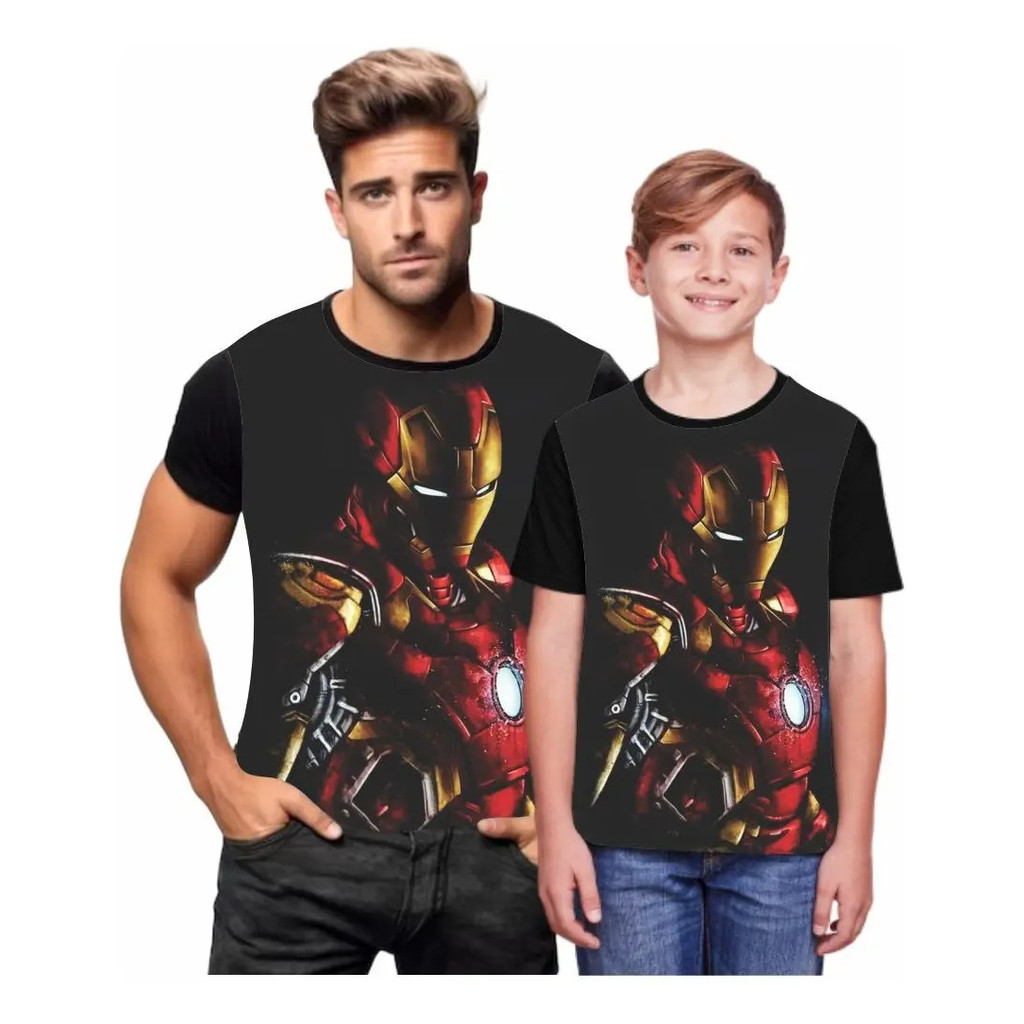 Camiseta Heroi Homem De Ferro Iron Man Vingadores Tonystark