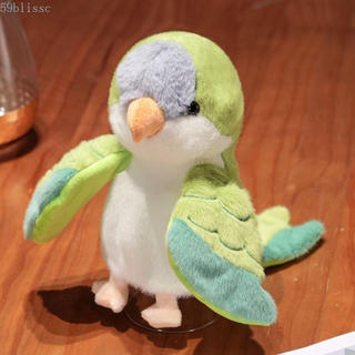 BLISSC Papagaio Cosplay Boneca De Pelúcia , Cockatiel Periquito Pássaro Macio Brinquedo , Pai-Filho Interativo