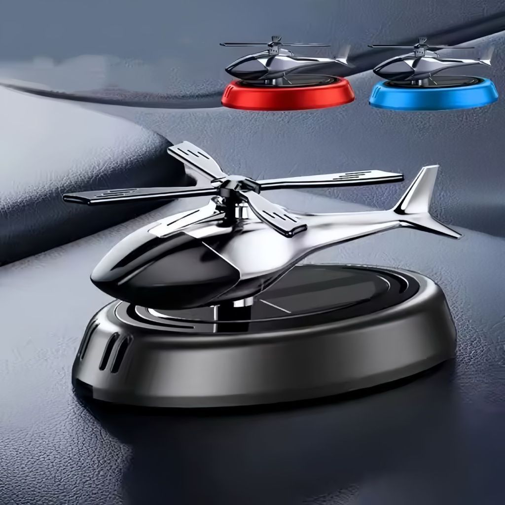 Difusor de Aroma Solar Helicóptero Preto | Ambientador Aromático de Carro, Perfume Automotivo Colônia
