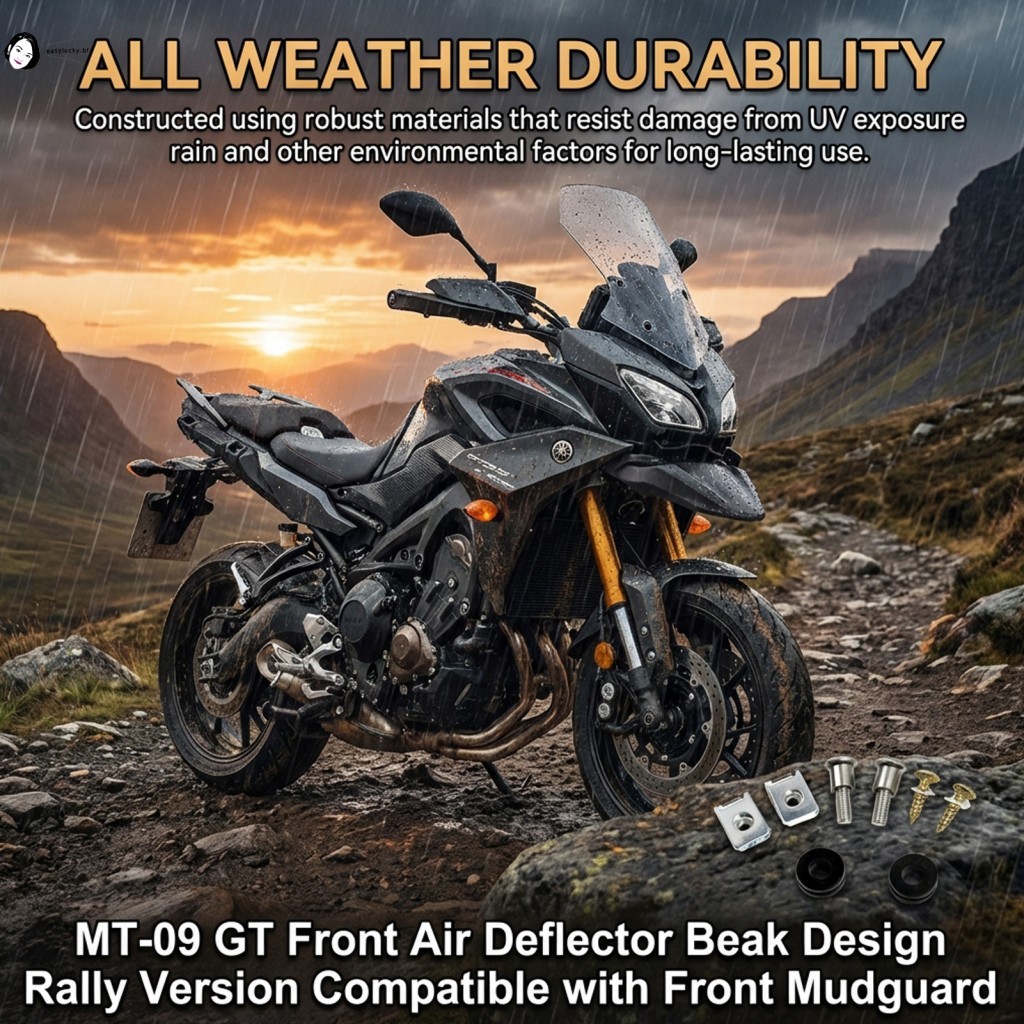 MT-09 GT Defletor De Ar Dianteiro Bico Design Versão Rally Compatível Com Guarda-Lamas