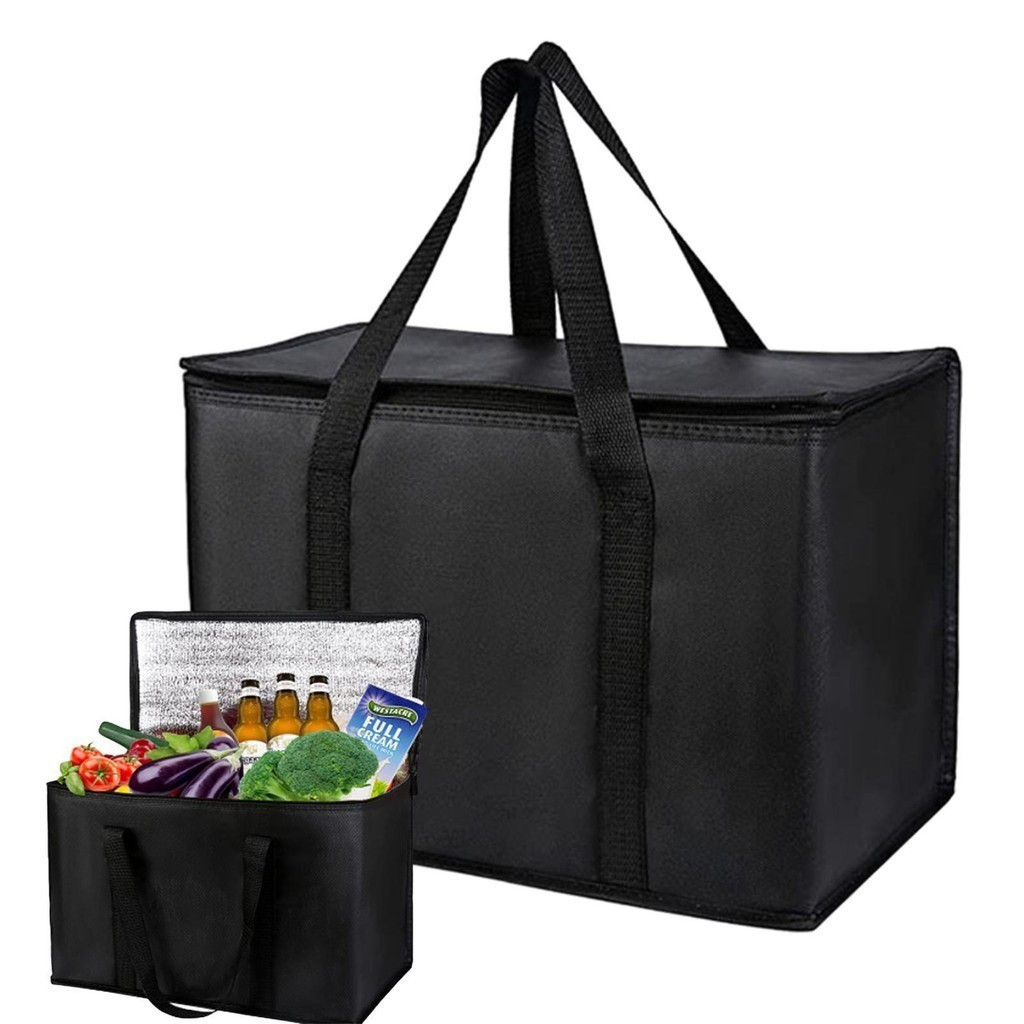 Lancheira Com Isolamento Térmico Bolsa Grande De 65L-70L Alça Antiderrapante Térmica Dobrável Não Tecida Para Mantimento