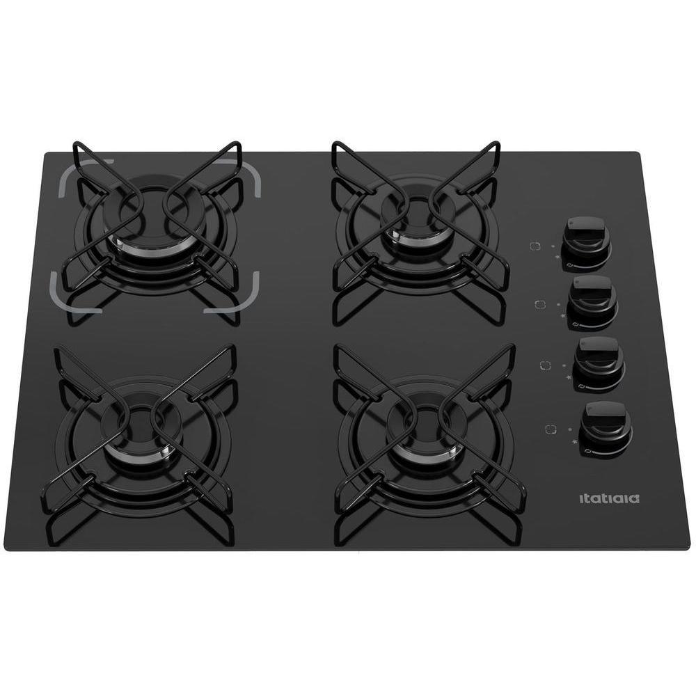 Imagem Cooktop 4 Bocas a Gás GLP Itatiaia Preto Essencial