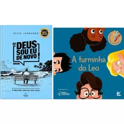 Kit 02 Livros Deive Leonardo | Devocional Oi Deus, Sou Eu de Novo + A Turminha do Leo