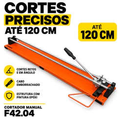 Cortador De Piso Famastil 120cm Manual P/ Azulejo E Revestimentos Obra Construção