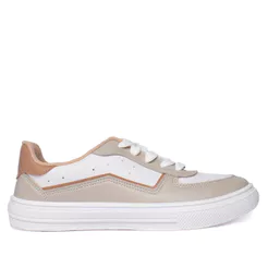 Tênis Feminino Moleca Napa Floather Branco/Cinza