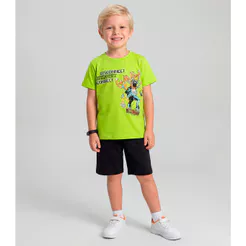 Conjunto Infantil Menino Básico Curto Kappes Verde