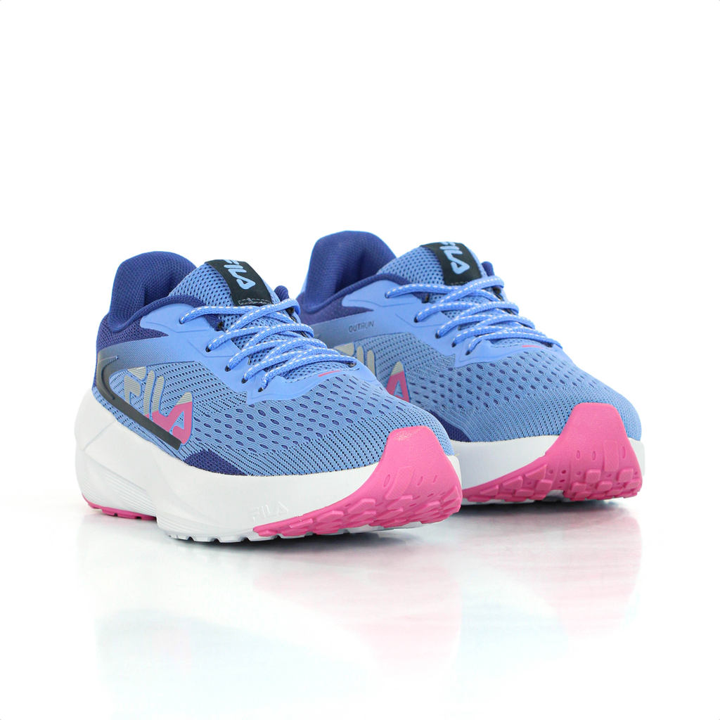 Tênis Fila Outrun Azul e Rosa - Feminino — imagem 2 de 2