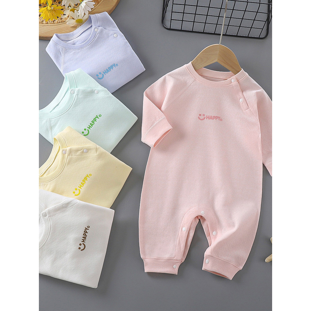 Macacão de bebê roupa interior do bebê puro algodão roupas recém-nascidos meninos meninas crianças pijamas primavera out
