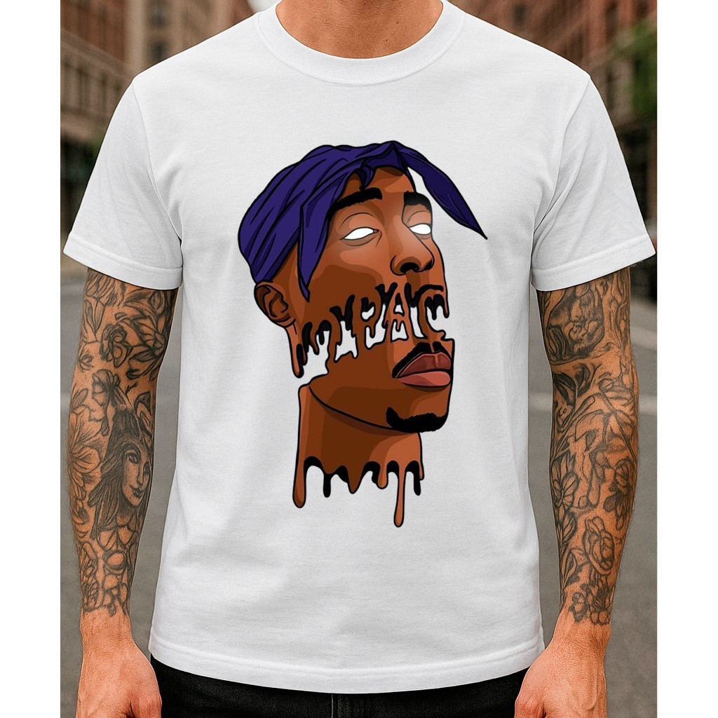 Camiseta Camisa Blusa Cantor Rapper Tupac 2PAC Lançamento 100% Algodão Masculino e Feminino