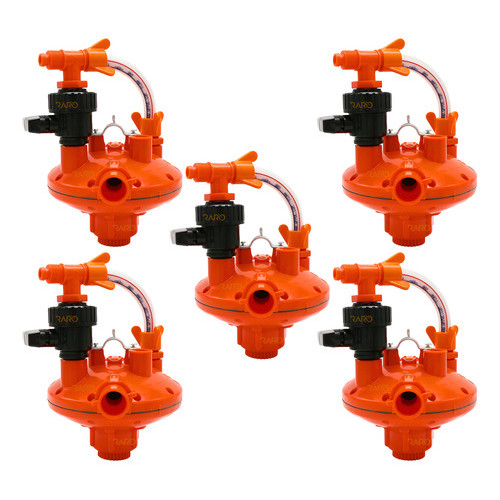 Kit 5 Regulador Reguladores Controlador Pressão Água Bebedouro Aves Aviarios + Final Linha Completo
