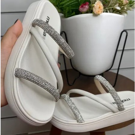 Sandália Papete Birken Brilho Blogueira Moleca Promoção  MEGA OFERTA